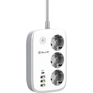 Multiprise WiFi intelligente Tellur - 3 sorties, 2500W, USB, Sécurité enfant Multiprise WiFi intelligente Tellur - 3 sorties, 2500W, USB, Sécurité enfant
