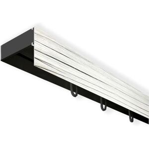 SN DECO GROUP Vorhangschiene SH mit Blende - 240cm, Schwarz, Kunststoff SN DECO GROUP Vorhangschiene SH mit Blende - 240cm, Schwarz, Kunststoff