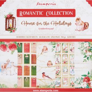 Bloc de papier Stamperia - Home for the Holidays - Papier scrapbooking 30x30 - Publicité Bloc de papier Stamperia - Home for the Holidays - Papier scrapbooking 30x30 - Publicité