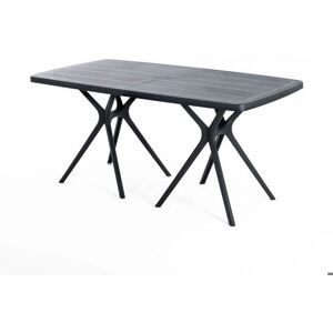 Oliver - Rattatan - Antracite - 158x84 cm - Garden Table - Publicité Oliver - Rattatan - Antracite - 158x84 cm - Garden Table - Publicité