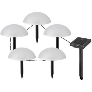 Zewnętrzne oświetlenie słoneczne Rabalux Treppio - 5 lamp w kształcie grzybka Zewnętrzne oświetlenie słoneczne Rabalux Treppio - 5 lamp w kształcie grzybka