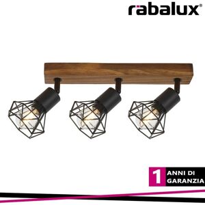 Lampada da Soffitto Interno RABALUX Zeus in Metallo e Legno Lampada da Soffitto Interno RABALUX Zeus in Metallo e Legno