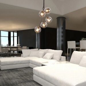 RABALUX Glory Lampada Sospensione Dimmabile Nera E14 5x40W - Lampada a sospensione RABALUX Glory Lampada Sospensione Dimmabile Nera E14 5x40W - Lampada a sospensione