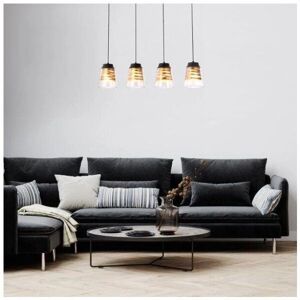 Luce a soffitto RABALUX - Moderna E27 4x Max 60W, Nera Luce a soffitto RABALUX - Moderna E27 4x Max 60W, Nera