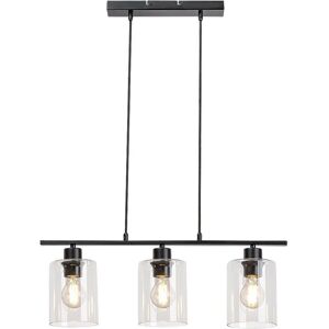 Suspension Rabalux Miroslaw - Noir & Transparent, 3x40W E27 - Publicité Suspension Rabalux Miroslaw - Noir & Transparent, 3x40W E27 - Publicité