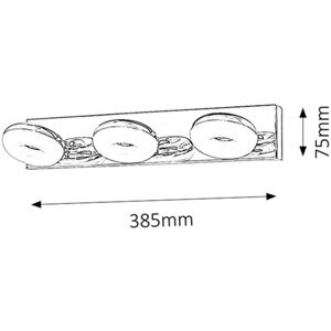 Lampada da bagno a parete LED Rabalux Beata - IP44, 3x 5W, 1395lm Lampada da bagno a parete LED Rabalux Beata - IP44, 3x 5W, 1395lm