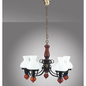 Rabalux Petronel závěsná lampa - Rustikální dřevo a sklo Rabalux Petronel závěsná lampa - Rustikální dřevo a sklo