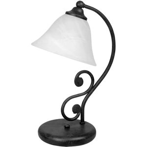 Lampa da tavolo Rabalux Dorothea - Retro Metallo Nero Vetro di Alabastro Lampa da tavolo Rabalux Dorothea - Retro Metallo Nero Vetro di Alabastro