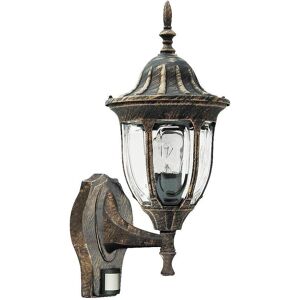 Rabalux Milano Lampa ścienna - Złoto Antyczne, Czujnik Ruchu, E27 Rabalux Milano Lampa ścienna - Złoto Antyczne, Czujnik Ruchu, E27