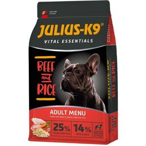 Julius-K9 Nourriture Sèche pour Chiens Adulte avec Viande et Riz - Premium de Haute Qualité - Publicité Julius-K9 Nourriture Sèche pour Chiens Adulte avec Viande et Riz - Premium de Haute Qualité - Publicité