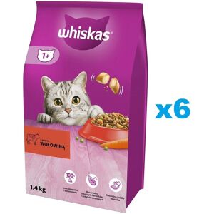 Whiskas Alimentation Sec adulte au bœuf 6x1,4kg - Publicité Whiskas Alimentation Sec adulte au bœuf 6x1,4kg - Publicité