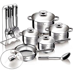 Blaumann 12Pc Stainless Steel Cookware Set - Induction Suitable Blaumann 12Pc Stainless Steel Cookware Set - Induction Suitable