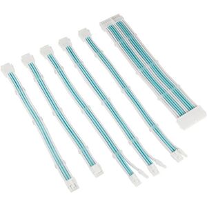 Kolink Core Adept Braided Cable Extension Kit - Brilliant White / Powder Blue - Power Cable Kit Kolink Core Adept Braided Cable Extension Kit - Brilliant White / Powder Blue - Power Cable Kit