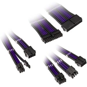 Kolink Core Adept Braided Cable Extension Kit - Jet Black / Titan Purple - Power Cable Extension Kit Kolink Core Adept Braided Cable Extension Kit - Jet Black / Titan Purple - Power Cable Extension Kit