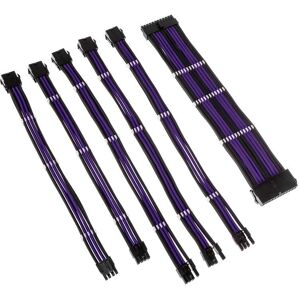 Kolink Core Adept Braided Cable Extension Kit - Jet Black / Titan Purple - Power Cable Extension Kit Kolink Core Adept Braided Cable Extension Kit - Jet Black / Titan Purple - Power Cable Extension Kit