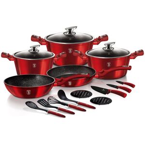 Berlinger Haus Burgundy 17-Pcs Cookware Set Berlinger Haus Burgundy 17-Pcs Cookware Set
