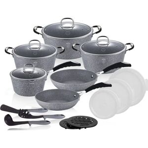 Juego de 18 piezas de utensilios de cocina Berlinger Haus Stone Touch gris Juego de 18 piezas de utensilios de cocina Berlinger Haus Stone Touch gris