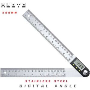 SNQ 0-360° Digital Goniometer - Stainless steel - 2-in-1 ruler SNQ 0-360° Digital Goniometer - Stainless steel - 2-in-1 ruler