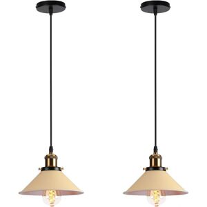 AXHUP Vintage Pendellampe 2 Stück - Ø22cm - E27 AXHUP Vintage Pendellampe 2 Stück - Ø22cm - E27