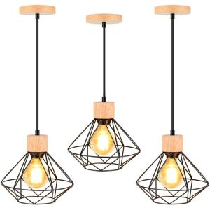 Hugo - Lampada a Soffitto Industriale Vintage - Confezione da 3 Hugo - Lampada a Soffitto Industriale Vintage - Confezione da 3