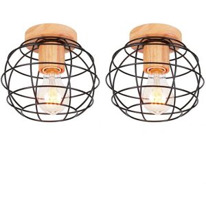 AXHUP - Luz de Techo Vintage Industrial - 2 piezas AXHUP - Luz de Techo Vintage Industrial - 2 piezas