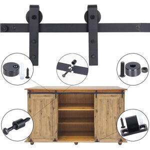 Axhup 120cm Sliding Door Hardware Kit - Space-saving, Heavy-duty, Easy install Axhup 120cm Sliding Door Hardware Kit - Space-saving, Heavy-duty, Easy install