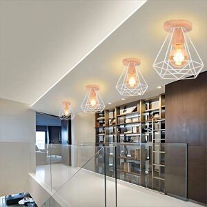 AXHUP - 4 Pack Industrial Diamond Ceiling Lamp - Ceiling Light for Corridor, Stairs, Bedroom AXHUP - 4 Pack Industrial Diamond Ceiling Lamp - Ceiling Light for Corridor, Stairs, Bedroom