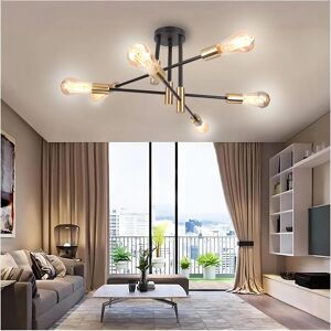 HUB - Vintage Industrial Ceiling Light 6 E27 Metal Interior Creative Dining Room Lounge HUB - Vintage Industrial Ceiling Light 6 E27 Metal Interior Creative Dining Room Lounge