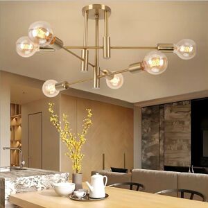 Axhup Industrial Vintage Ceiling Light 6 E27 Metal Interior Lighting Axhup Industrial Vintage Ceiling Light 6 E27 Metal Interior Lighting