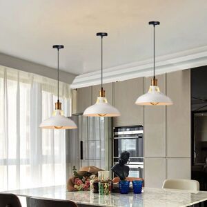 AXHUP White Retro Industrial Ceiling Light - Ceiling Lamp AXHUP White Retro Industrial Ceiling Light - Ceiling Lamp