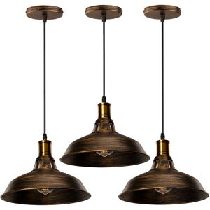 AXHUP Bronze Retro Pendant Light - Industrial Cage Style 3PCS AXHUP Bronze Retro Pendant Light - Industrial Cage Style 3PCS