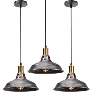 Lámpara colgante AXHUP Argénteo - Retro vintage E27 27cm Lámpara colgante AXHUP Argénteo - Retro vintage E27 27cm