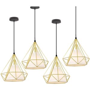 Axhup Vintage Metal Pendant Light - 25cm, Set of 4 Axhup Vintage Metal Pendant Light - 25cm, Set of 4