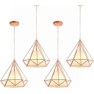 AXHUP Vintage Metal Pendant Lamp - 25cm, 4 Pieces AXHUP Vintage Metal Pendant Lamp - 25cm, 4 Pieces