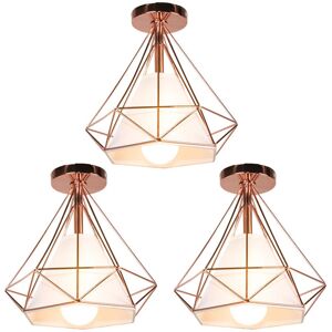 AXHUP Rose Gold Industrial Ceiling Light - Vintage, Modern E27 Fixture AXHUP Rose Gold Industrial Ceiling Light - Vintage, Modern E27 Fixture