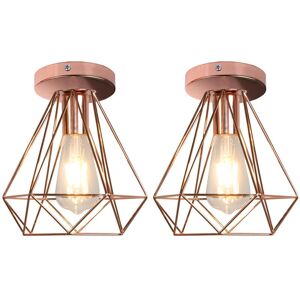 Lampada a soffitto vintage oro rosa Axhup - E27 20cm Lampada a soffitto vintage oro rosa Axhup - E27 20cm