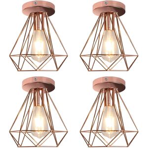 Axhup Roségold Vintage Deckenlampe - Deckenleuchte für Schlafzimmer, Küche, Wohnzimmer Axhup Roségold Vintage Deckenlampe - Deckenleuchte für Schlafzimmer, Küche, Wohnzimmer