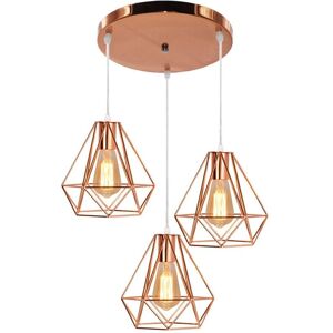AXHUP Gold 3-Light Pendant Lamp - Ceiling Light Fixture AXHUP Gold 3-Light Pendant Lamp - Ceiling Light Fixture
