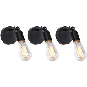 AXHUP 180° Adjustable Metal Wall Lamp - Black - 3-pack - Wall lamp AXHUP 180° Adjustable Metal Wall Lamp - Black - 3-pack - Wall lamp