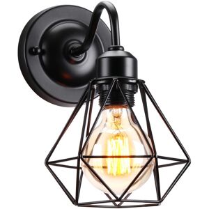AXHUP - Ø16cm Diamond Cage E27 - Black - Ø16cm Diamond Cage - Wall lamp AXHUP - Ø16cm Diamond Cage E27 - Black - Ø16cm Diamond Cage - Wall lamp