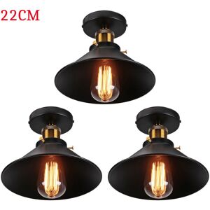 Axhup - 3 Luces de Techo Vintage Industrial - Lámpara de Techo Axhup - 3 Luces de Techo Vintage Industrial - Lámpara de Techo