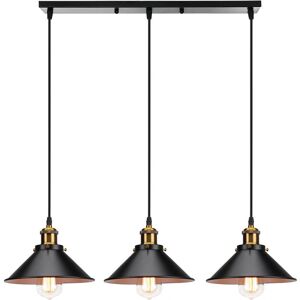 Hanging Lamp - Vintage Industrial Style - 3 Lights - Ø22cm - Iron Finish Hanging Lamp - Vintage Industrial Style - 3 Lights - Ø22cm - Iron Finish
