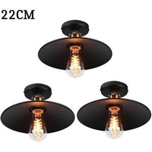 AXHUP 22cm Vintage Retro Ceiling Lamp - E27 - 3PCS AXHUP 22cm Vintage Retro Ceiling Lamp - E27 - 3PCS