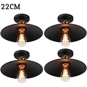 AXHUP 22cm Vintage Retro Ceiling Lamp - Ceiling Light - Black AXHUP 22cm Vintage Retro Ceiling Lamp - Ceiling Light - Black