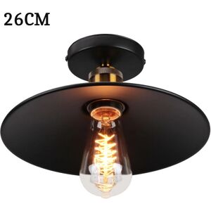 AXHUP - 26cm Vintage Deckenlampe - Schwarz - Basis E27 - Deckenlampe AXHUP - 26cm Vintage Deckenlampe - Schwarz - Basis E27 - Deckenlampe