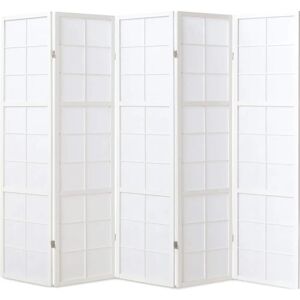 PEGANE Paravent Shoji en bois blanc - 5 panneaux japonais - Publicité PEGANE Paravent Shoji en bois blanc - 5 panneaux japonais - Publicité
