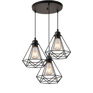 AXHUP Lámpara Colgante de Jaula de Hierro - Retro 20cm Iluminación Interior AXHUP Lámpara Colgante de Jaula de Hierro - Retro 20cm Iluminación Interior
