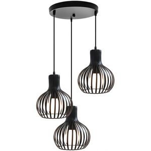 AXHUP Lámpara Colgante Vintage Industrial - Ø20cm Metal Negro AXHUP Lámpara Colgante Vintage Industrial - Ø20cm Metal Negro