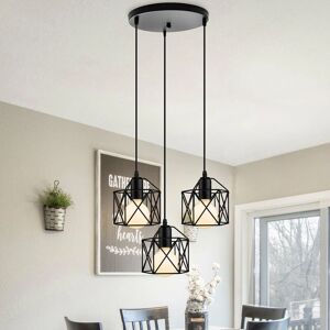 AXHUP Vintage Pendant Light with Geometric Design - E27 - Black AXHUP Vintage Pendant Light with Geometric Design - E27 - Black