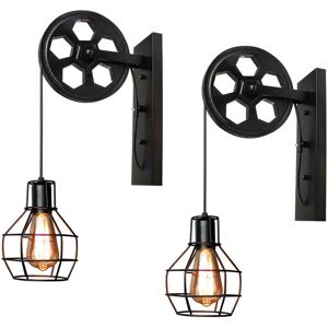 AXHUP Vintage Wall Lamp Set - E27 Industrial Style Lighting AXHUP Vintage Wall Lamp Set - E27 Industrial Style Lighting